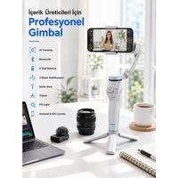 Akıllı Telefon Gimbal Sabitleyici 360° Takip Özellikli Profesyonel Video Çekim Stabilizeri
