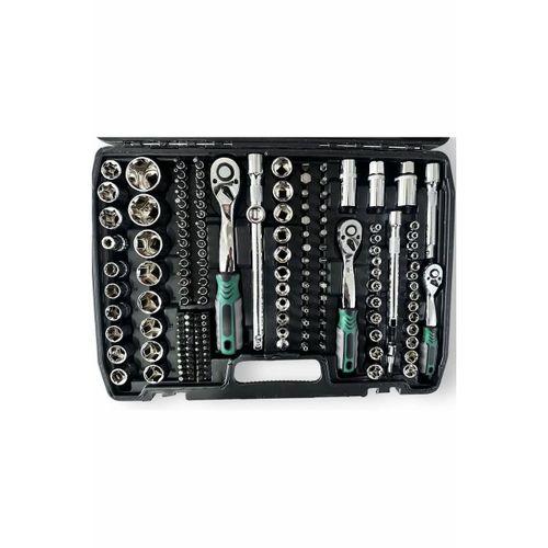 Tam Profesiyonel Germany 72 Diş Eğik Cırcır 216 Parça Lokma Takımı Oto Tamirci Tam Set 1/2-3/8-1/4