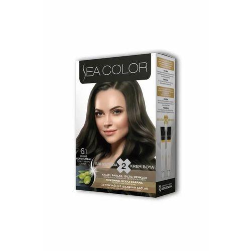 2 Tüp Krem Saç Boyası Seti Küllü Koyu Kumral No:6.1