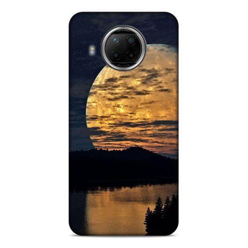 Lopard Xiaomi Redmi Note 9 Pro 5G Uyumlu Kılıf Gece'S (49) Ultra Silikon Kılıf Ay Yansıması