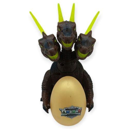 3 Başlı Mitolojik Ejderha - Pilli Yerde Gezen Sesli Figür - WH-3010