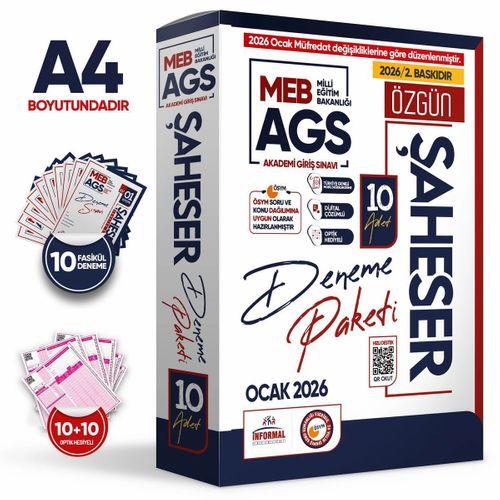 2026 Ocak Müfredatı MEB-AGS ŞAHESER 10lu Deneme 80 Soruluk GY-GK-Eğitim Çözümlü Türkiye Geneli Paket