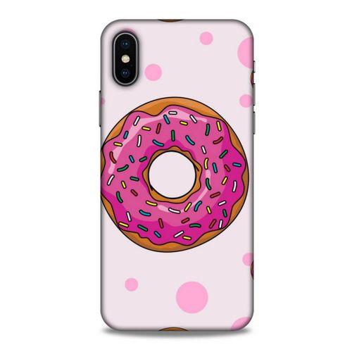 Apple Iphone X Uyumlu Kılıf Pembe Delisi (25) Antişok Kapak Donut