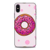 Apple Iphone X Uyumlu Kılıf Pembe Delisi (25) Antişok Kapak Donut