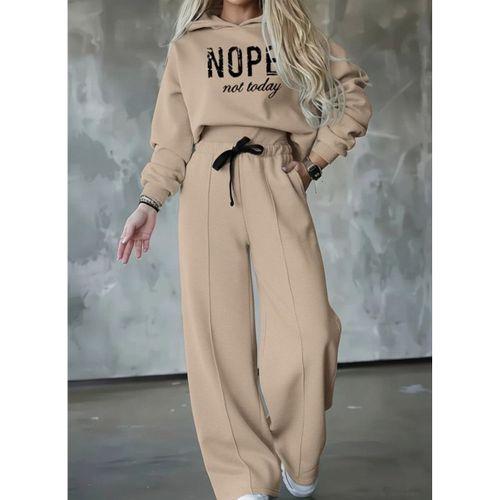 Kadın Uzun Kollu Nope Baskılı Beli Ribanalı Ikili Takım