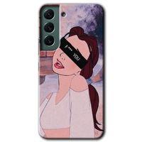 MRCİLETİSİM Samsung Galaxy S22 Kılıf HD Desen Baskılı Arka Kapak + Temperli Cam - Bad Girl