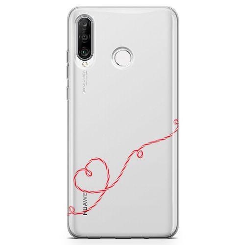 Huawei P30 Lite Kılıf Şeker Kalp Arka Kapak Koruma Desenli Full Koruyucu