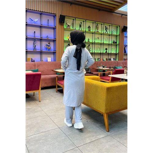 Önden İki Cepli Sade Basic Uzun Tunik Pantolon İkili Spor Takımı - 03067.008 - Gri