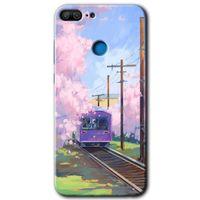 MRCİLETİSİM Honor 9 Lite Kılıf HD Desen Baskılı Arka Kapak + Temperli Cam - Rails Paint