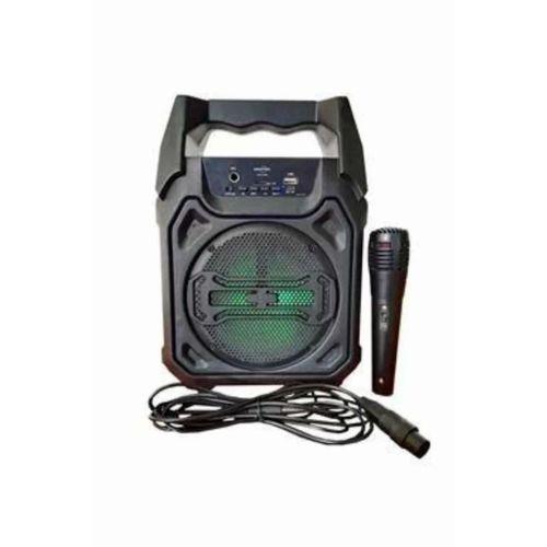 Bluetooth Hoparlör Led Işıklı Taşınabilir Kablosuz Speaker Uzun Pil Ömrü