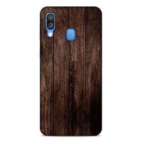 Lopard Samsung Galaxy A40 Uyumlu Kılıf Wood'X (2) Kabı Desenli