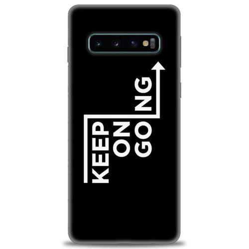 Samsung Galaxy S10 Kılıf HD Baskılı Kılıf - Keep On Going + Tam Ekran Koruyucu