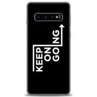 Samsung Galaxy S10 Kılıf HD Baskılı Kılıf - Keep On Going + Tam Ekran Koruyucu