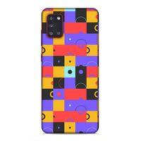 Samsung Galaxy A31 Uyumlu Kılıf Insomnia (37) Silicone Cover Mor Sarı