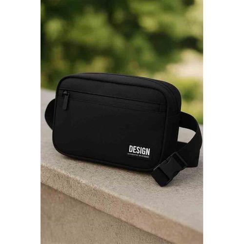 Walt Omuz Askılı Çift Bölmeli Su Geçirmez Fermuarlı Spor Erkek Çanta - Siyah