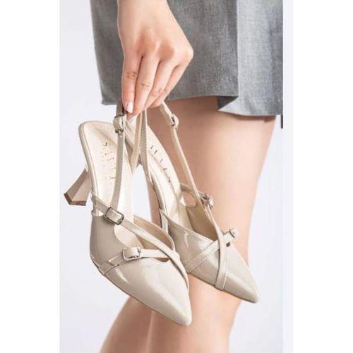 Tetti Bej Rugan Topuklu Ayakkabı