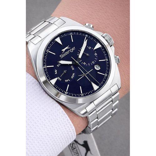Slazenger İtalyan Tasarım Bileklik Hediyeli 2 Yıl Garantili 10 Atm Çelik Erkek Kol Saat ESL.2527.03