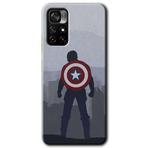 Redmi Note 11T Kılıf HD Desen Baskılı Arka Kapak - Captain Avenger + Kırılmaz Cam