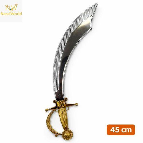 Parlak Metal Görünümlü Plastik Korsan Kılıcı 45 cm