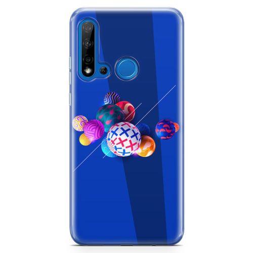 Huawei P20 Lite 2019 Kılıf 3D Toplar Arka Kapak Koruma Desenli Full Koruyucu