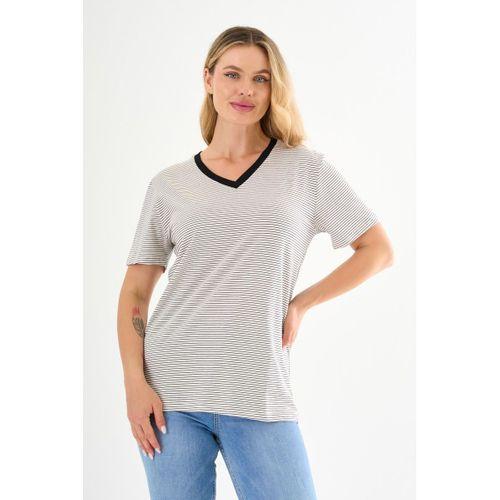 ALEXANDERGARDI V Yaka Çizgili T-shirt