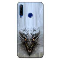 Huawei Y6P Kılıf Dragons (11) Tam Koruma Beyaz Ejderha