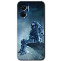 Xiaomi Redmi 10 5G HD Baskılı Kılıf + 9D Tam Ekran Koruyucu - Astronot Yalnızlığı