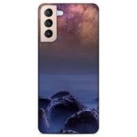 Lopard Samsung Galaxy S21 Plus Uyumlu Kılıf Gece'S (26) Tpu Silikon Kılıf Bordo