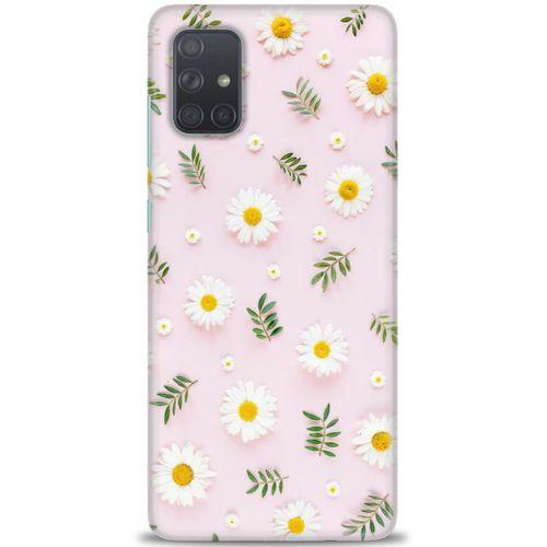 Samsung Galaxy A51 Kılıf HD Baskılı Kılıf - Papatyalar + Tam Ekran Koruyucu