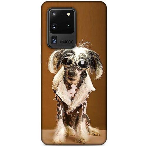 Samsung Galaxy S20 Ultra Kılıf Köpek Kıyafetleri (12) Koruyucu Silikon Chinese Crested