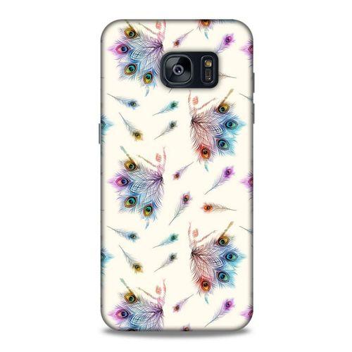 Samsung Galaxy S7 Edge Kılıf Desenli Özel Seri Tüyler (35) Fit Design Kılıf