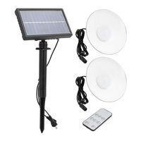 Powermaster XF-707-2 Kumandalı Solar Panelli 2 Power Ledli Çiftli Projektör Lambası XF-707-2
