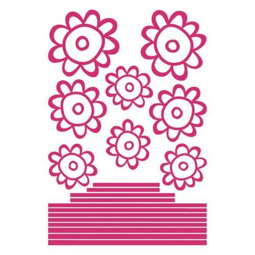 2 Adet Defter Sticker,Laptop Sticker  Pembe Papatyalı Pvc 48X33X0,5Cm