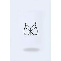 Siyah Göğüs Harness Suni Deri Çapraz Bağlamalı - Brf265