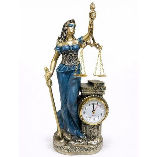 Polyester Saatli Adalet Figürü Alk4415