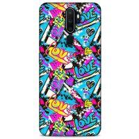 Graffitix (23) Desenli Silikon Kapak Oppo A5 2020 Kılıf