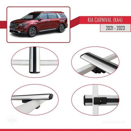 Kia Carnival (KA4) 2021-2023 Arası ile uyumlu Basic Model Ara Atkı Tavan Barı GRİ 3 ADET