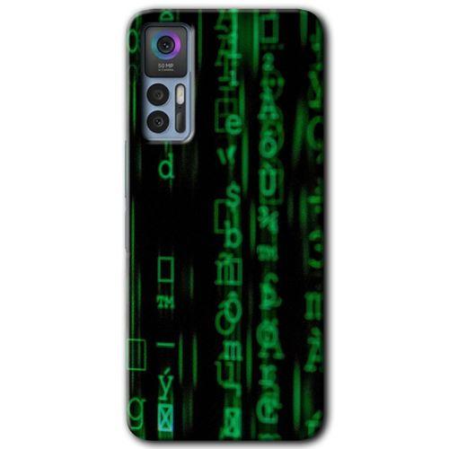 TCL 30 Kılıf HD Desen Baskılı Arka Kapak - Matrix