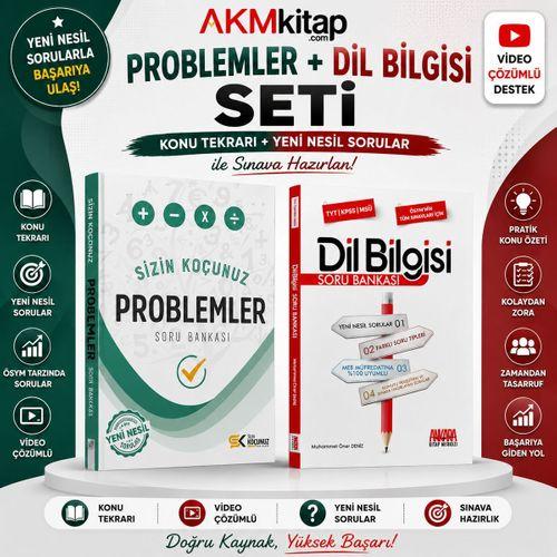 Sizin Koçunuz TYT Problemler ve AKM Dil Bilgisi Soru Bankası Seti 2 Kitap