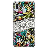Samsung Galaxy A30 Kılıf Kimya Doodle Arka Kapak Koruma Desenli Full Koruyucu