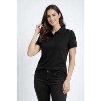 Pike Kumaş Düğmeli Yaka Regular Rahat Günlük Kısa Kol Tişört T-shirt - Siyah