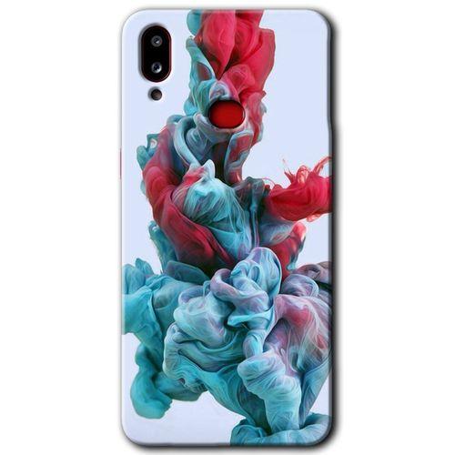 MRCİLETİSİM MRCİLETİSİM Samsung Galaxy A10s Kılıf HD Desen Baskılı Arka Kapak + Temperli Cam - Renkli Karışım