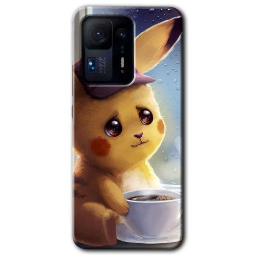 Xiaomi Mi Mix 4 HD Baskılı Kılıf + 9D Tam Ekran Koruyucu - Üzgün Pikaçu