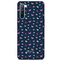 Oppo Reno 3 Kılıf Kelebek Etkisi (42) Rugged Armor Kılıf Mor Pembe
