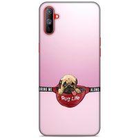Oppo Realme C3 Kılıf Köpek Kıyafetleri (5) Koruma Kabı Yavru Pug Çanta
