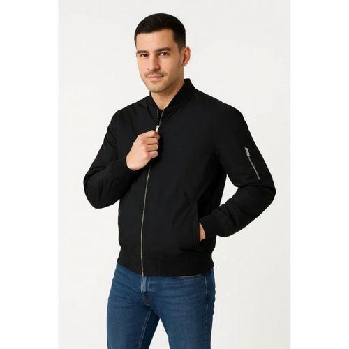 Arka Bomber Ceket - Siyah