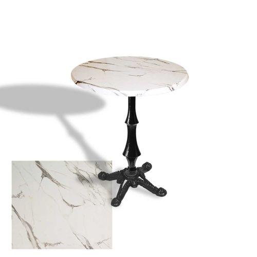 Dockers Çipa 1012 Döküm Ayak Yuvarlak Masa Çap 70cm - (Werzalit, Wermodin ve Allzalit Tabla) - Afyon Mermer