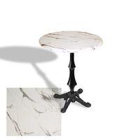 Dockers Çipa 1012 Döküm Ayak Yuvarlak Masa Çap 70cm - (Werzalit, Wermodin ve Allzalit Tabla) - Afyon Mermer