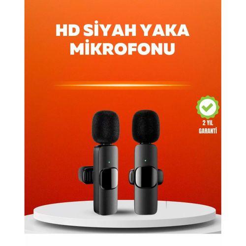 Çift Mikrofonlu Kablosuz Kayıt Seti İphone Uyumlu Mini Mikrofon