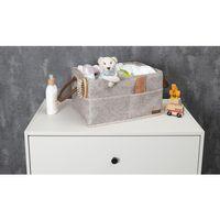 tiny wood Deri Kulplu Keçe 3 Bölmeli Bebek Bakım Çantası Çok Amaçlı Düzenleyici Organizer Çanta